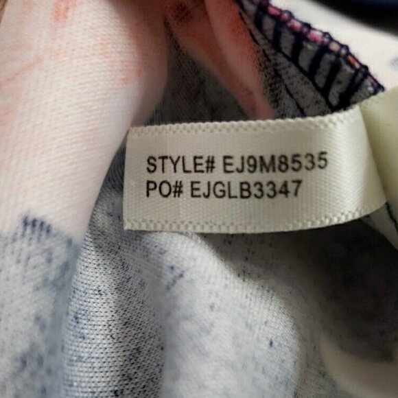 Eliza J. Blue Floral Bell Sleeve Sheath Dress Sz 4 - Picture 7 of 7